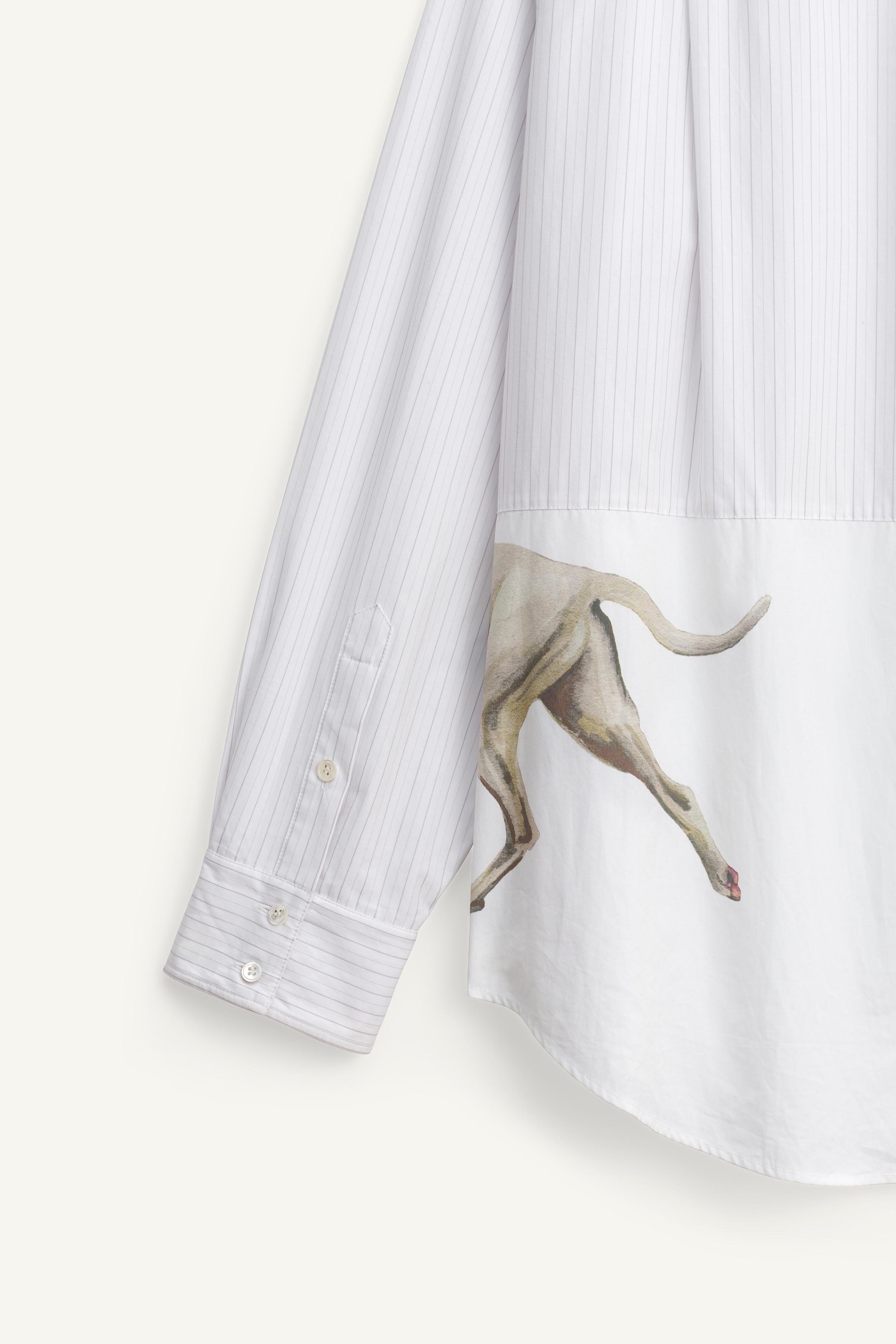 LIMITED EDITION PRINTED PATCHWORK STRIPED SHIRT